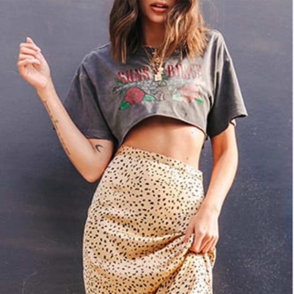Guns N Roses Graphic Crop Top